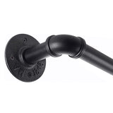 YIJIALE Living Room Industrial Design Black Hardware Metal Decorative Curtain Rod And Finials