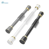 YIJIALE No Drill Black Metal Window Adjustable Telescopic Extendable Curtain Rod